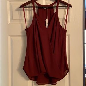 Sleeveless crossover blouse